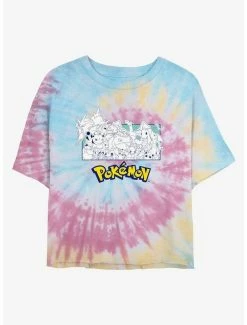 Outlet 🎁 Pokemon The Classics Tie-Dye 👧 Girls Crop T-Shirt 😀
