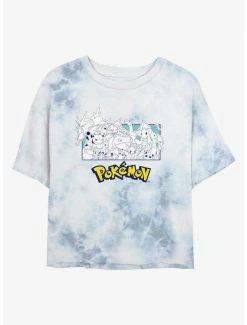 Best Sale 🔥 Pokemon The Classics Tie-Dye 👧 Girls Crop T-Shirt ✨
