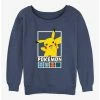 Promo 😀 Pokemon Battle Lineup Pikachu, Squirtle, Bulbasaur, Charmander, & Snorlax 👧 Girls Slouchy Sweatshirt 🔥 -pokemon Sales 20297185 hi