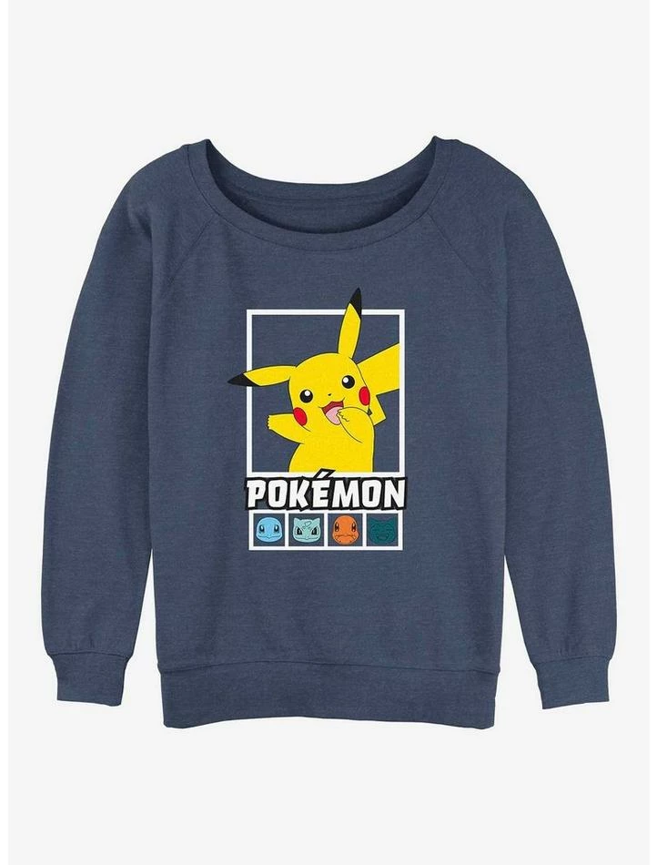 Promo ๐ Pokemon Battle Lineup Pikachu, Squirtle, Bulbasaur, Charmander, & Snorlax ๐ง Girls Slouchy Sweatshirt ๐ฅ 3 Promo ๐ Pokemon Battle Lineup Pikachu, Squirtle, Bulbasaur, Charmander, & Snorlax ๐ง Girls Slouchy Sweatshirt ๐ฅ
