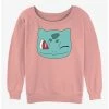 Buy 😍 Pokemon Bulbasaur Face 👧 Girls Slouchy Sweatshirt ⭐