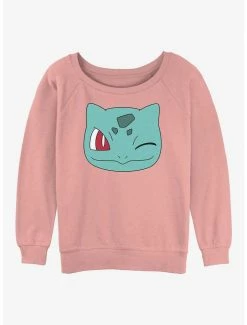 Buy 😍 Pokemon Bulbasaur Face 👧 Girls Slouchy Sweatshirt ⭐