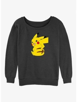 Best Pirce 🤩 Pokemon Cheeky Pikachu 👧 Girls Slouchy Sweatshirt 👍