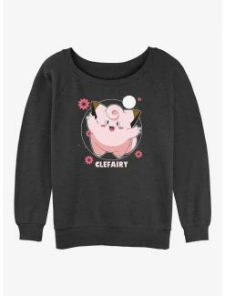Top 10 🤩 Pokemon Clefairy Fairy Dance 👧 Girls Slouchy Sweatshirt ⭐