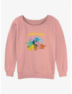 Buy ⌛ Pokemon Gotta Catch Eeveelutions 👧 Girls Slouchy Sweatshirt 👍