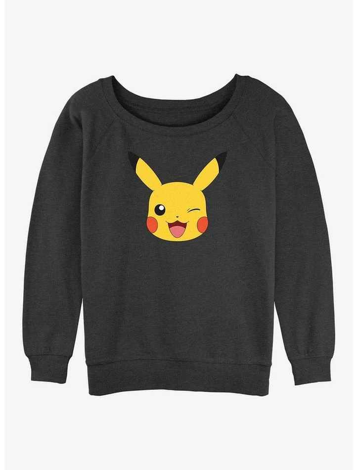 Best Pirce โญ Pokemon Pikachu Face ๐ง Girls Slouchy Sweatshirt ๐ 3 Best Pirce โญ Pokemon Pikachu Face ๐ง Girls Slouchy Sweatshirt ๐
