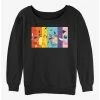 Best Sale ❤️ Pokemon Rainbow Faces 👧 Girls Slouchy Sweatshirt 👏 -pokemon Sales 20297521 hi