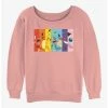 Best deal 🎁 Pokemon Rainbow Faces 👧 Girls Slouchy Sweatshirt 🧨 -pokemon Sales 20297542 hi