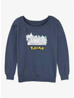 Best Pirce 👏 Pokemon The Classics 👧 Girls Slouchy Sweatshirt 🔔
